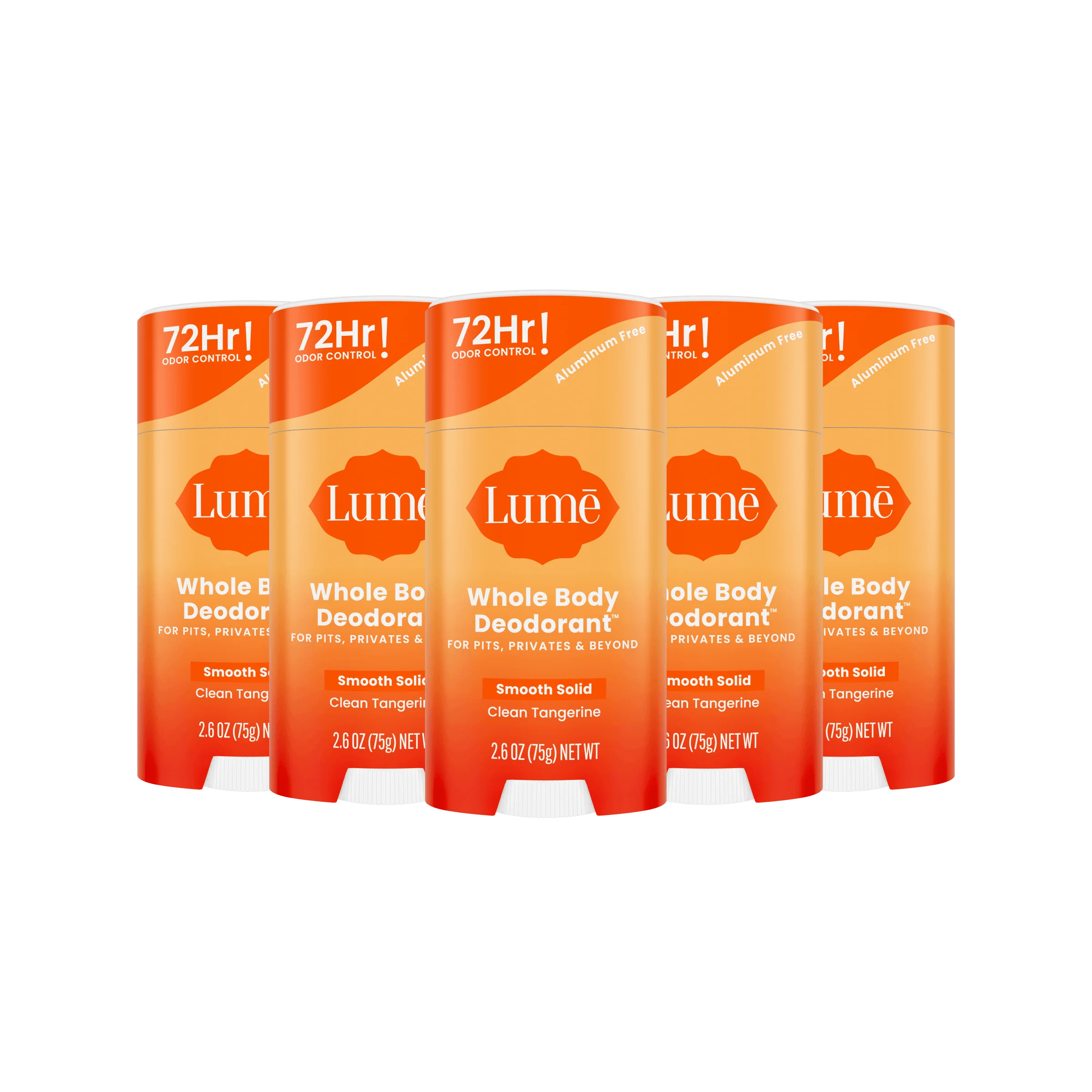Clean Tangerine | Solid Stick Deodorant 5-Pack