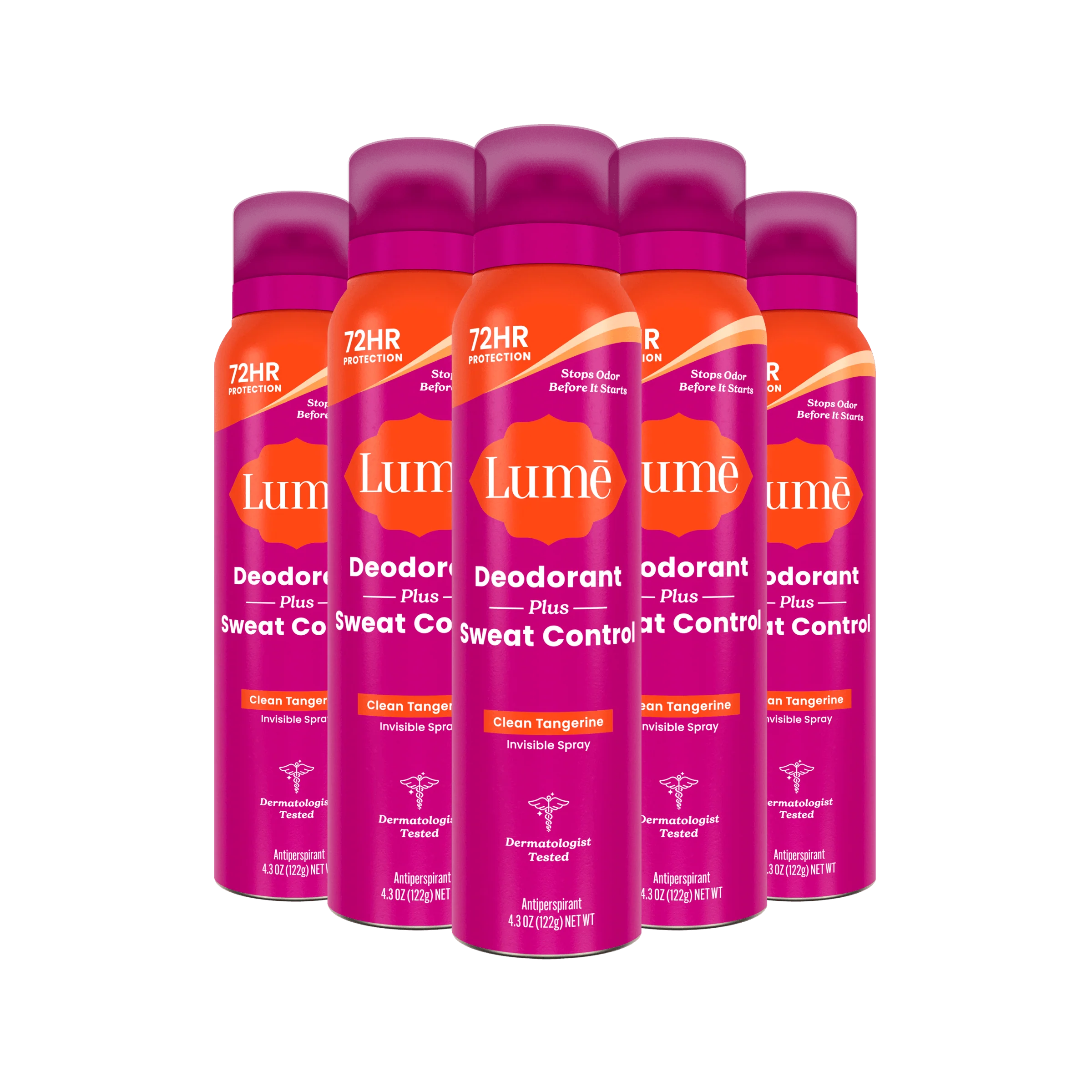 Clean Tangerine | Sweat Control Spray Deodorant 5-Pack