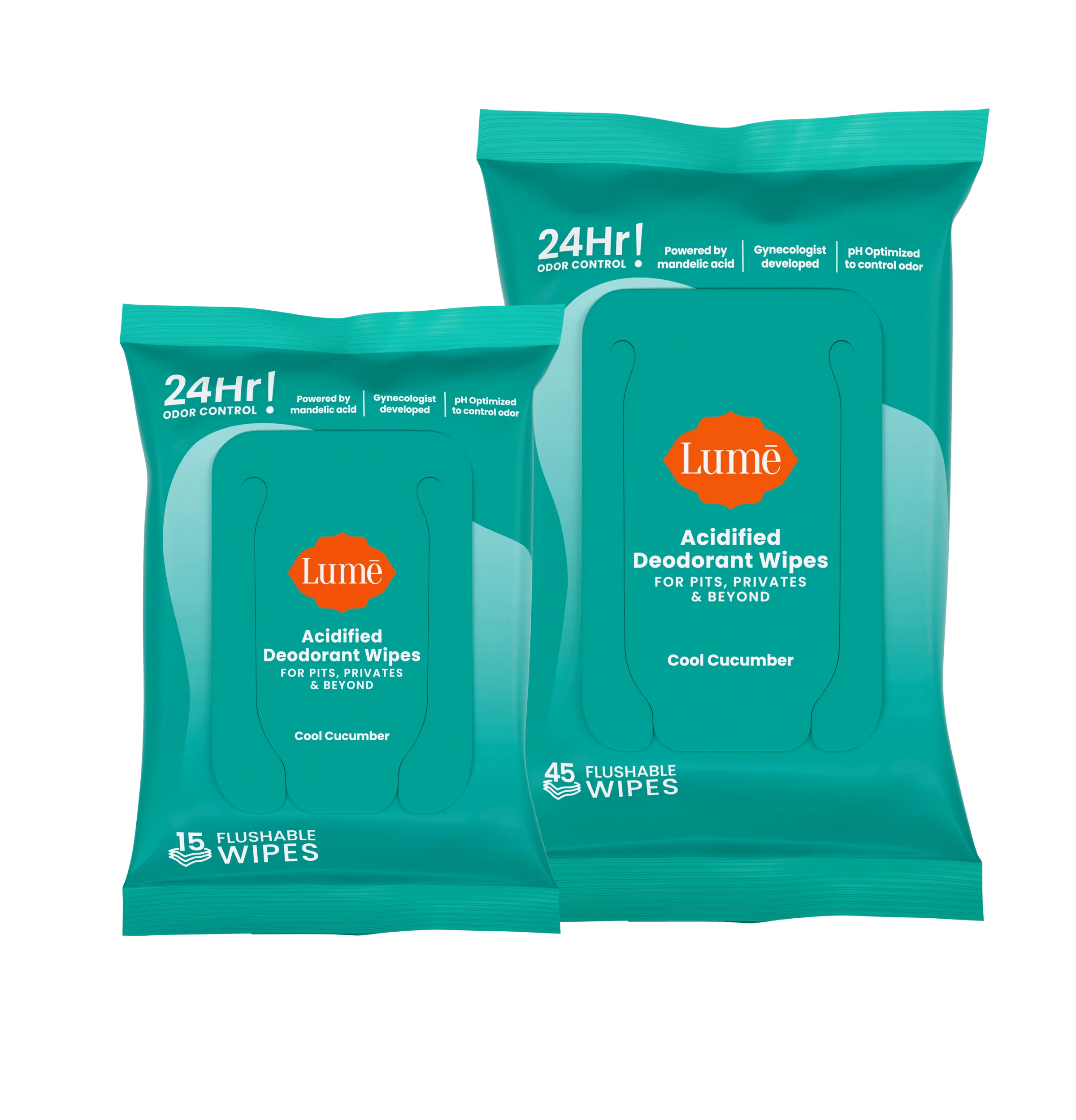 Cool Cucumber Wipes | 15ct and 45ct Deodorant Wipes Bundle