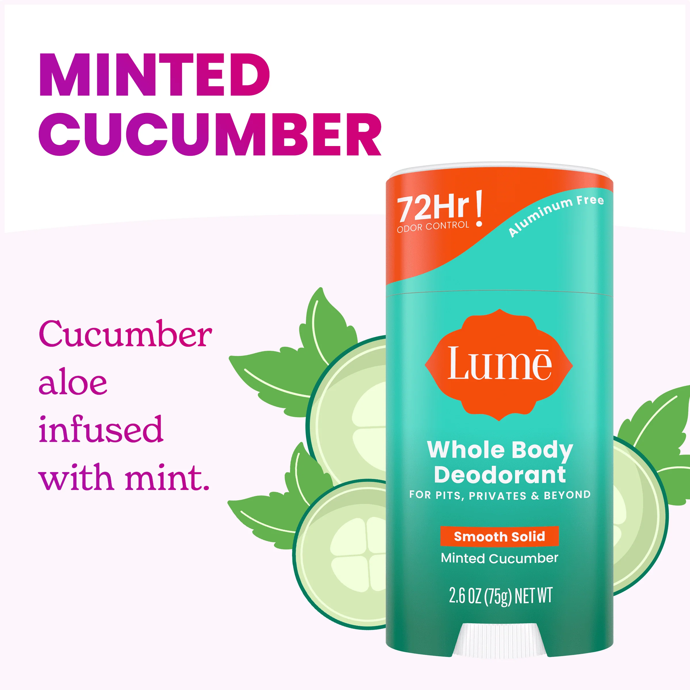 Minted Cucumber | Solid Stick Deodorant 5-Pack - Image 3