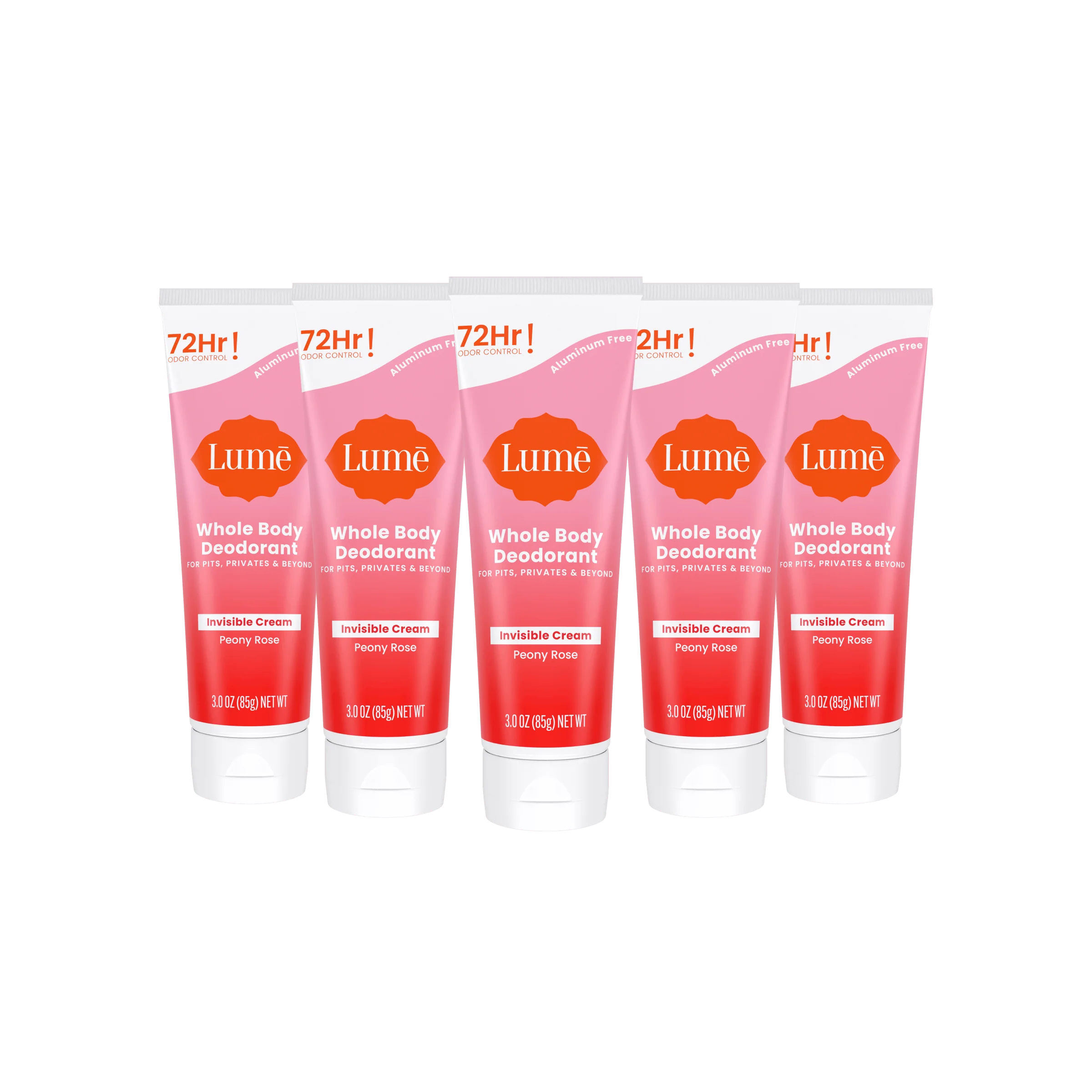 Peony Rose | Cream Tube Deodorant 5-Pack