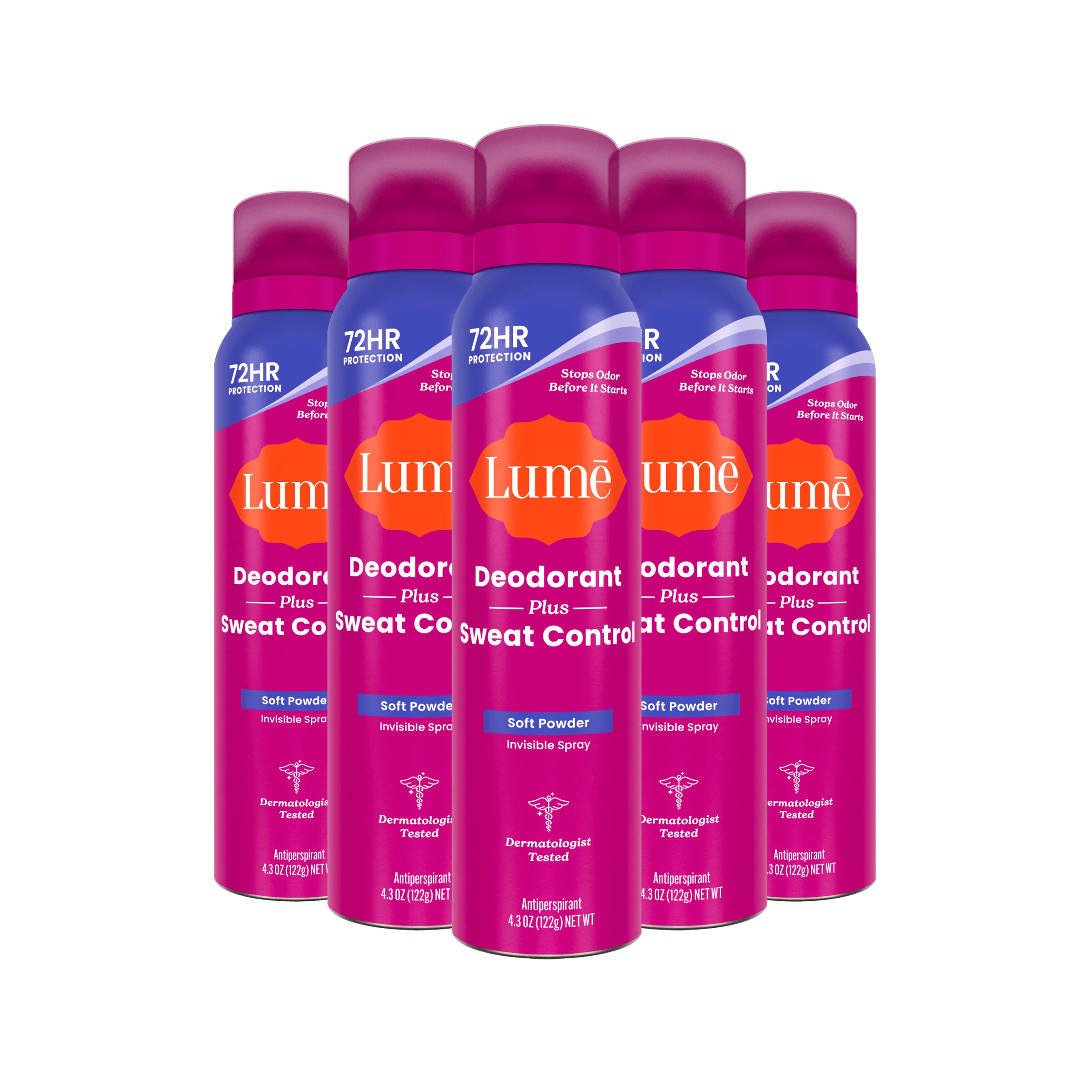 Soft Powder | Sweat Control Spray Deodorant 5-Pack